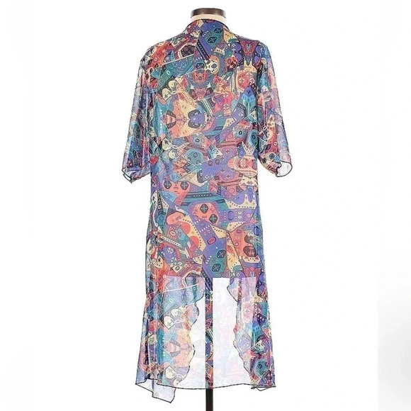 LuLaRoe | Shirley Kimono Beach Swim Coverup Bohemian Print Size Small S 4-8 - Picture 2 of 4